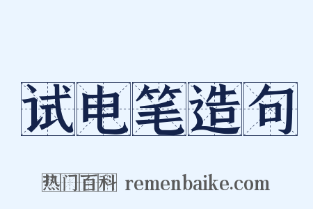 试电笔造句是什么意思的图片